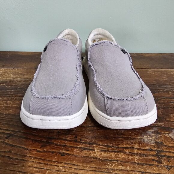 Vionic Beach‎ Seaview Light Gray Canvas Loafer Mens Size 8 Medium main image 5